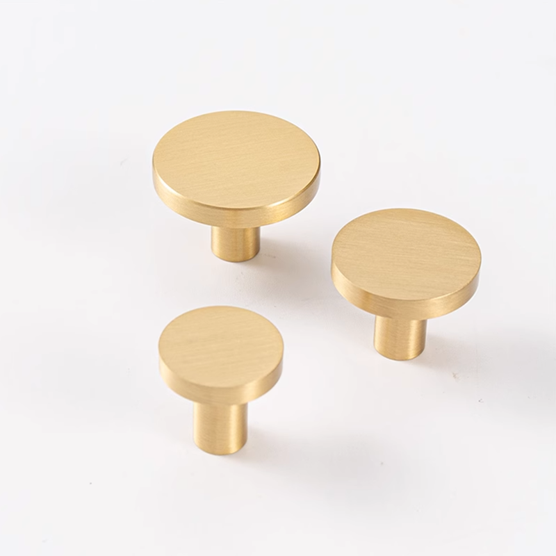 Drawer Pull Gold - Manopole Rotonde in Ottone Dorato per
