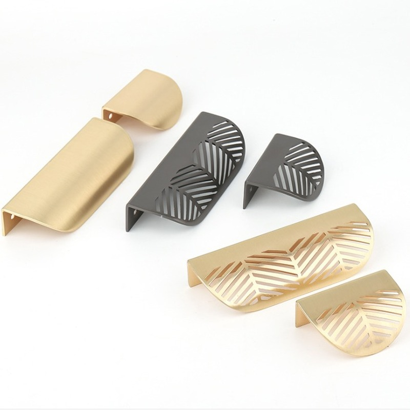 Drawer Pull Gold - Maniglia a forma di foglia oro