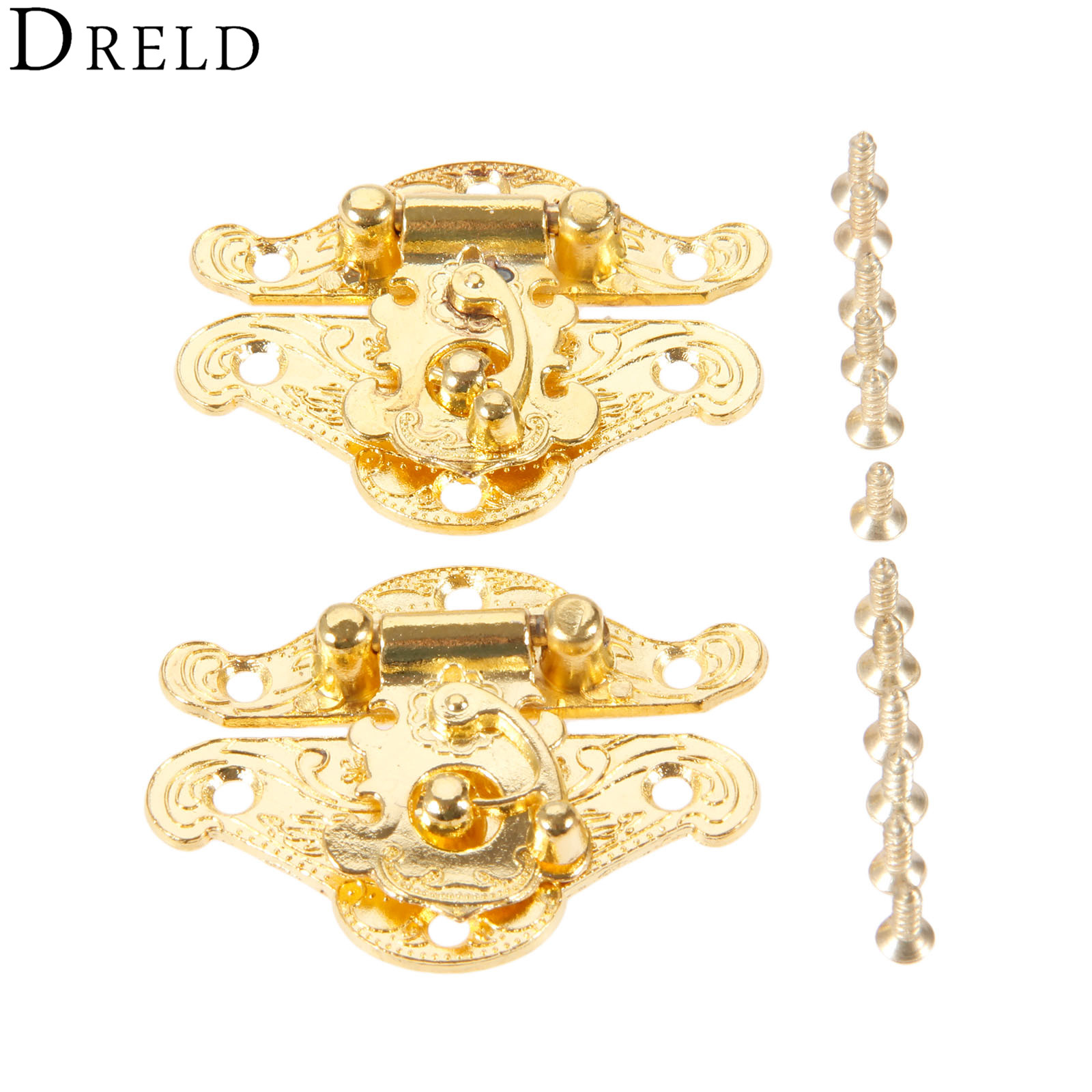 Furniture Hardware Gold - DRELD 2 pezzi scatola d'oro antico