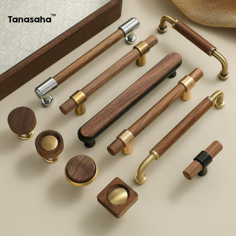 Vintage Furniture Hardware Pulls - Maniglie in legno per cassetti, maniglie