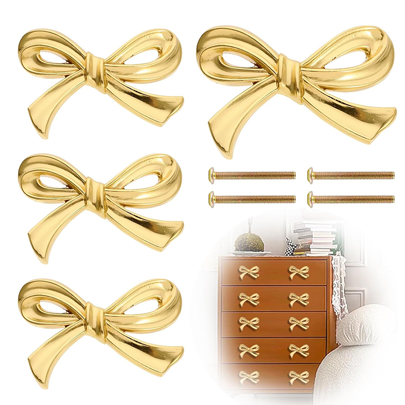 Drawer Pull Gold - 2/4/8 Pezzi Maniglie a Forma di