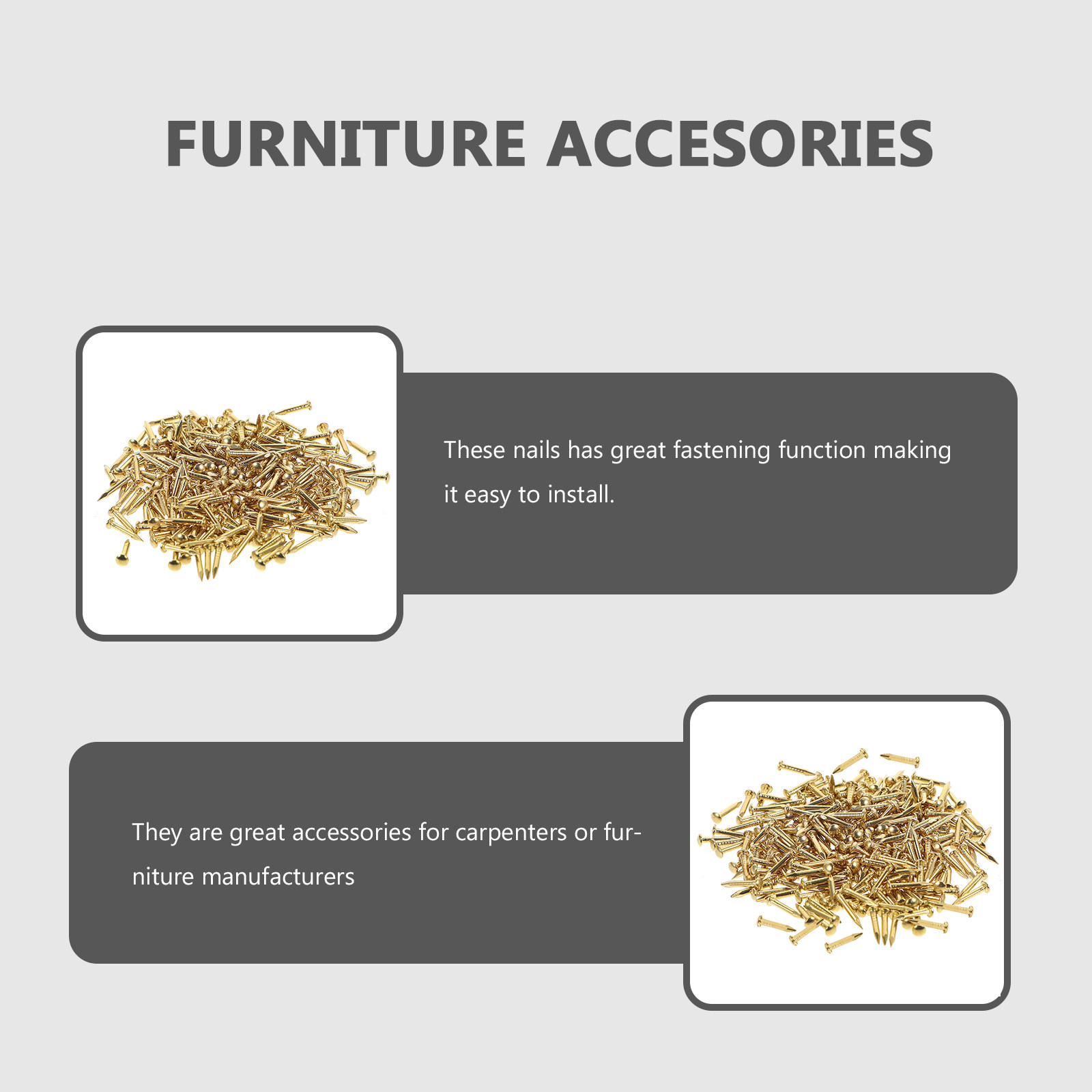 Furniture Upholstery Hardware - 200 Pezzi Chiodi in Ottone a