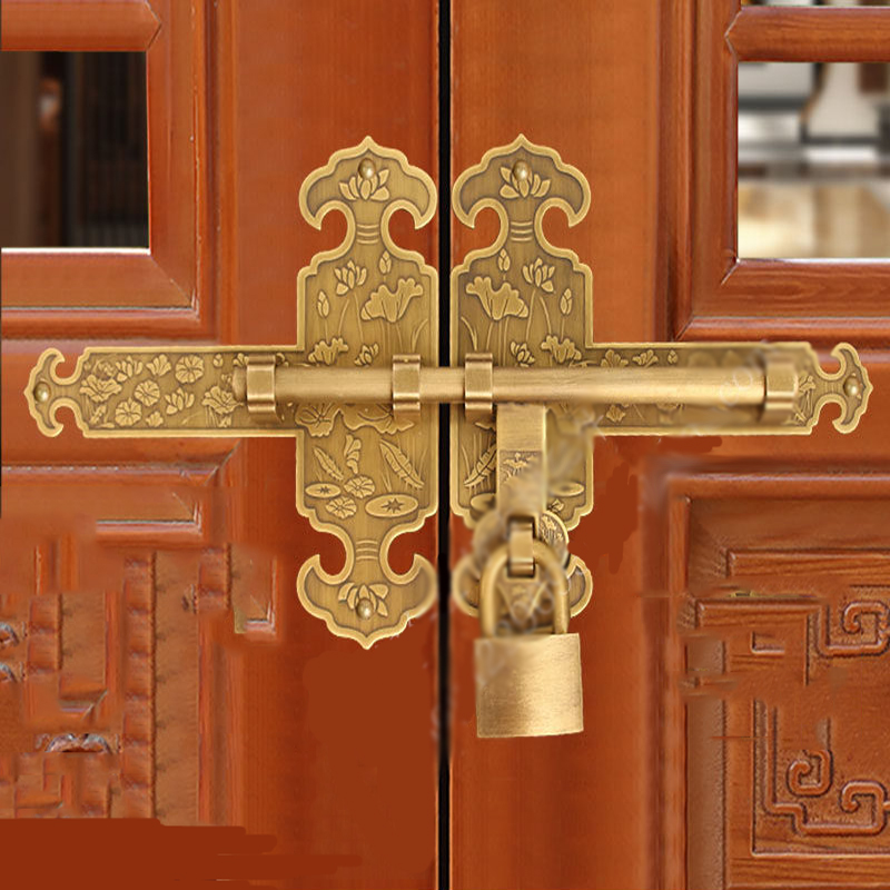 Furniture Hardware Fitting - Serratura Vintage Cinese in Ottone Massiccio